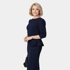 Claudine Bloom | Abito Midi con Volant Raffinato