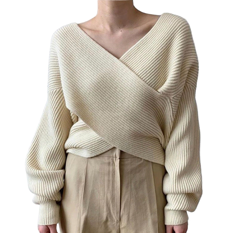 Varelli™ | Pull in maglia incrociata chic