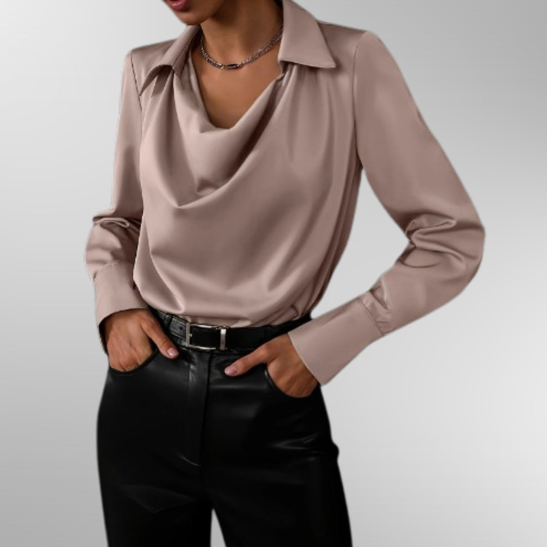 Violet™ | Blouse en Satin Élégante