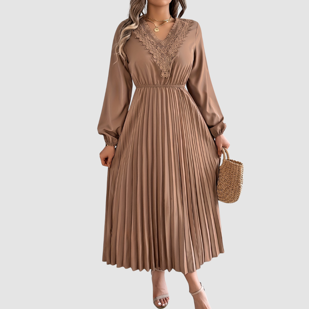 Rosalind Quinn | Abito A-Line con scollo a V in pizzo