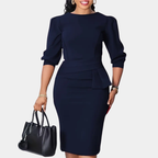 Claudine Bloom | Abito Midi con Volant Raffinato