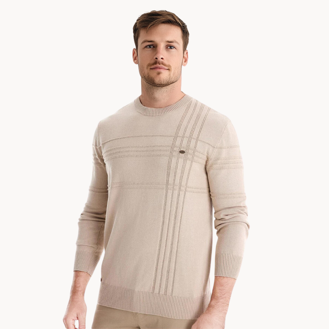 Vellin Paris | Pull élégant pour homme avec motif en losanges