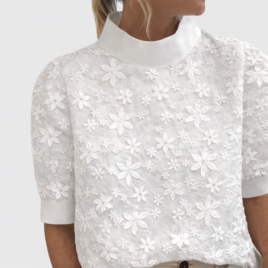 Sonelita™ | Blouse Élégante avec Col Montant