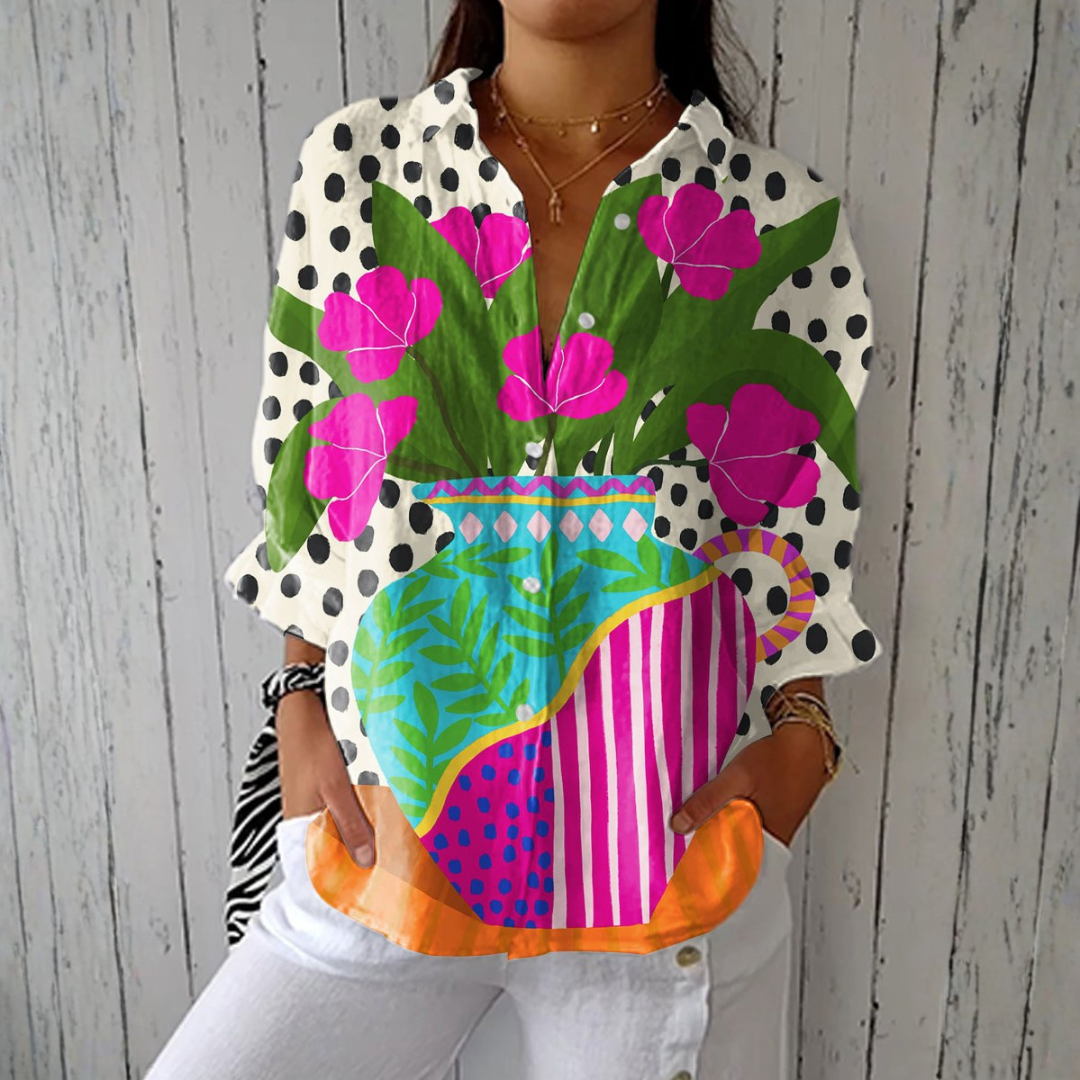 Chiara | Blouse Vase Fleuri