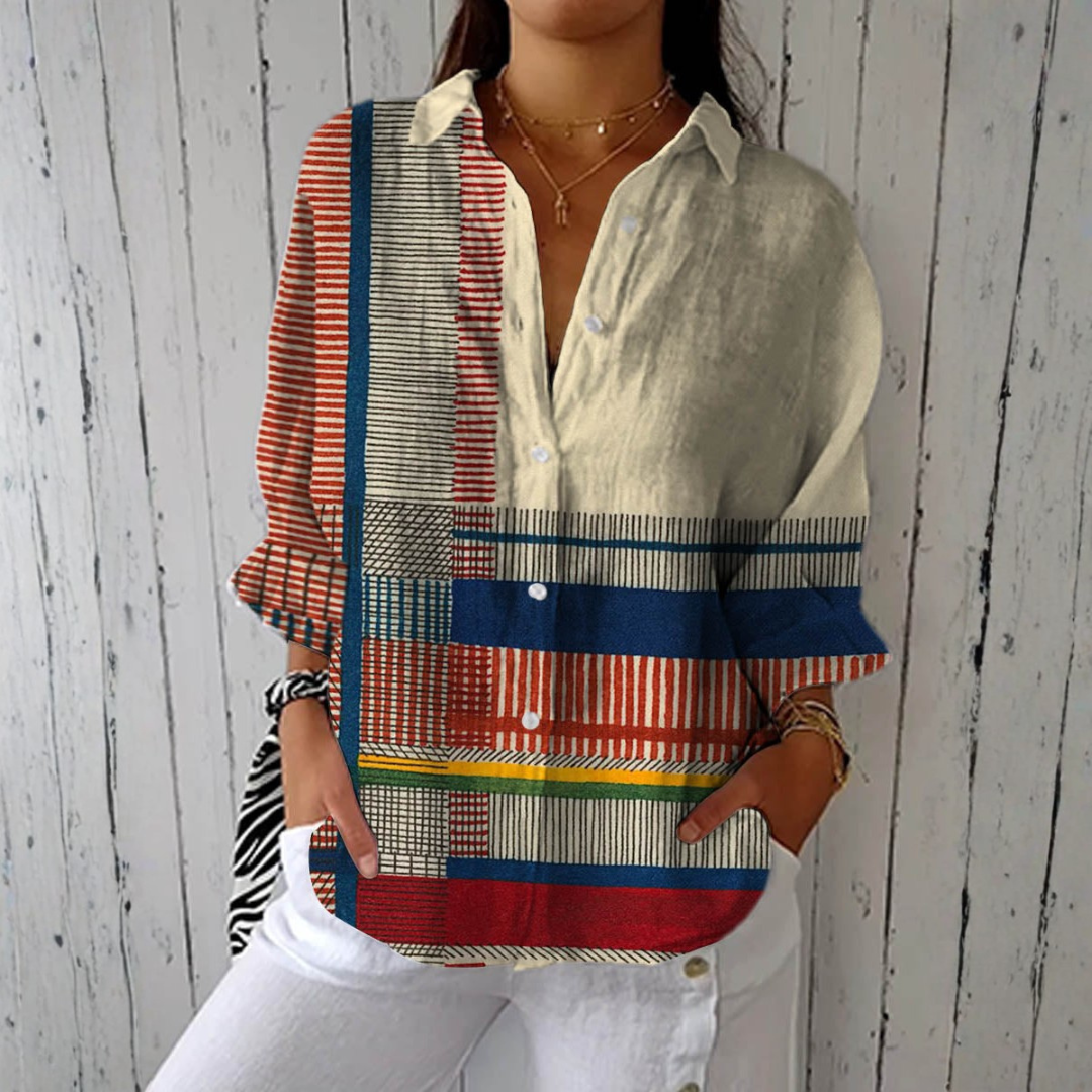 Anna | Blouse à Motif Artistique