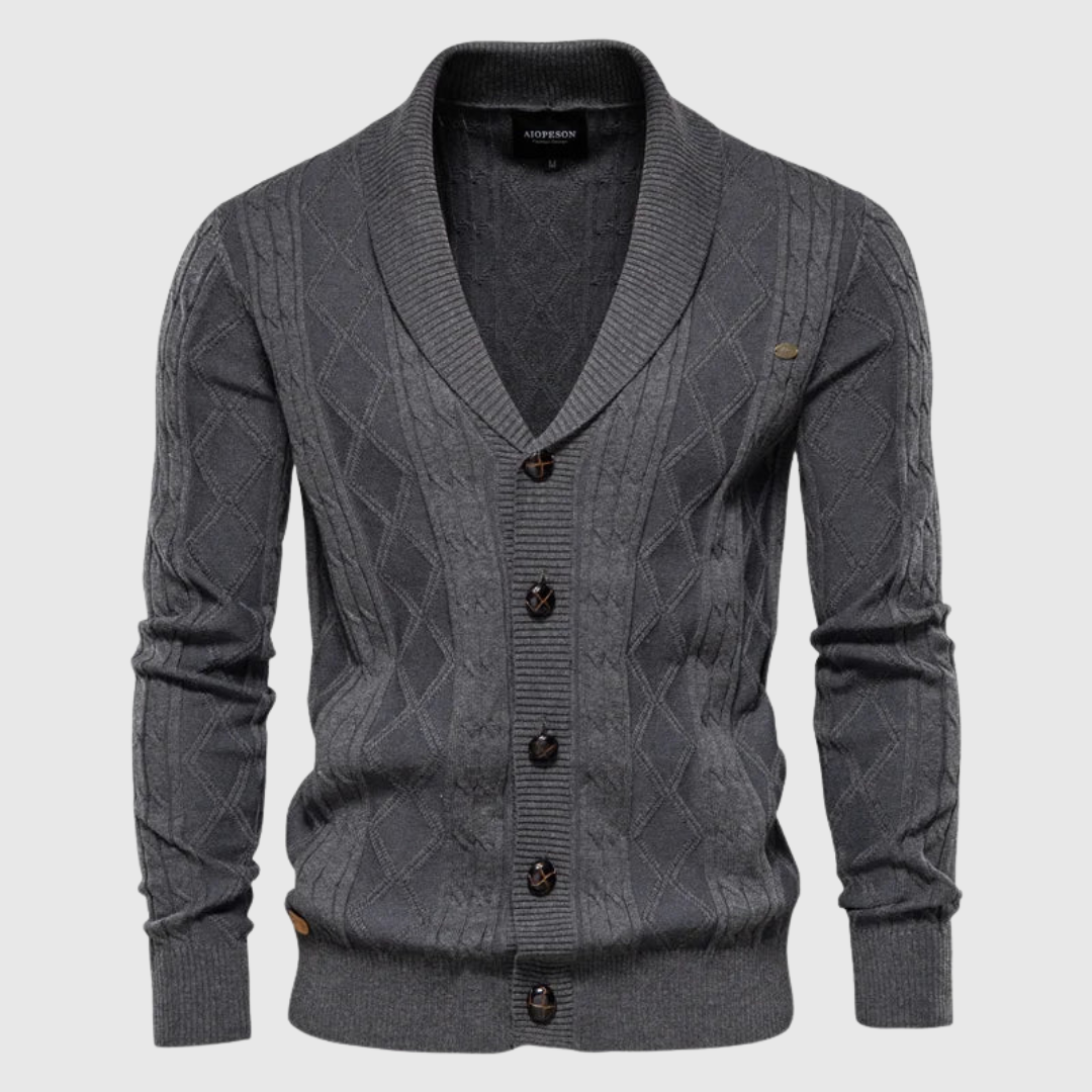 Vellin Paris | Cardigan pour hommes avec fermeture à boutons